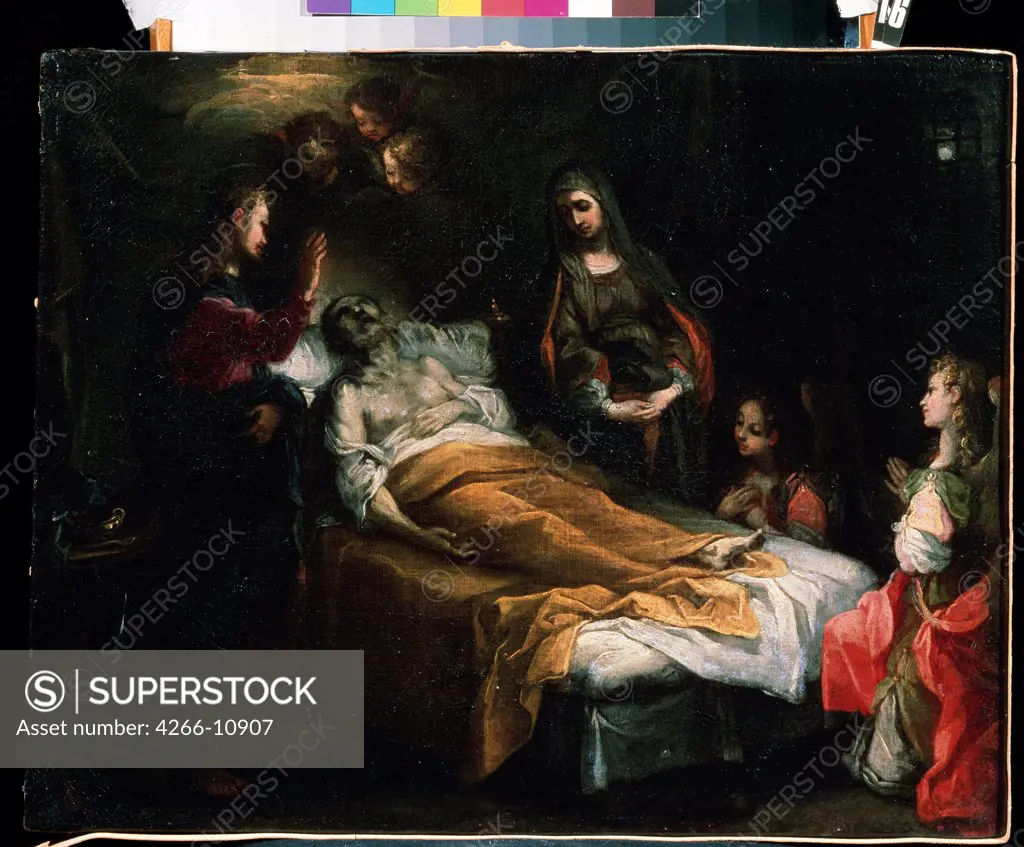 Saint Joseph's death by Italian master , oil on canvas, 17th century, Ukraine, Sevastopol , M. Kroshitsky Art Museum
