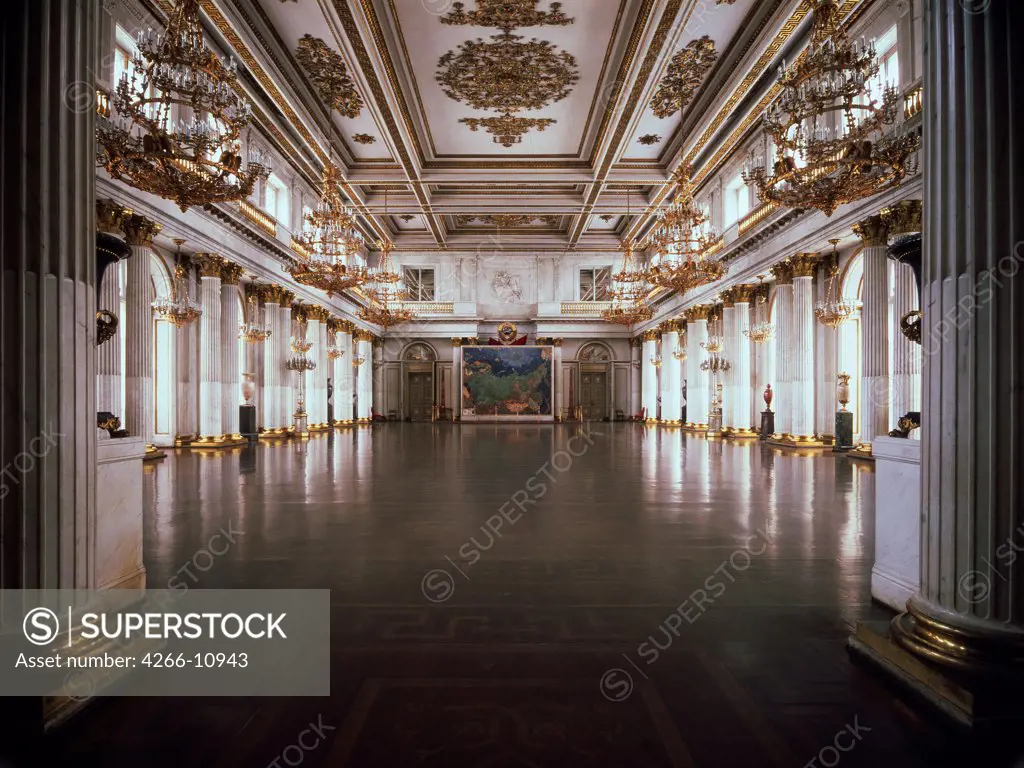 Great Throne Hall by Giacomo Antonio Domenico Quarenghi, 1837-1842 , 1744-1817, Russia, St Petersburg, State Hermitage