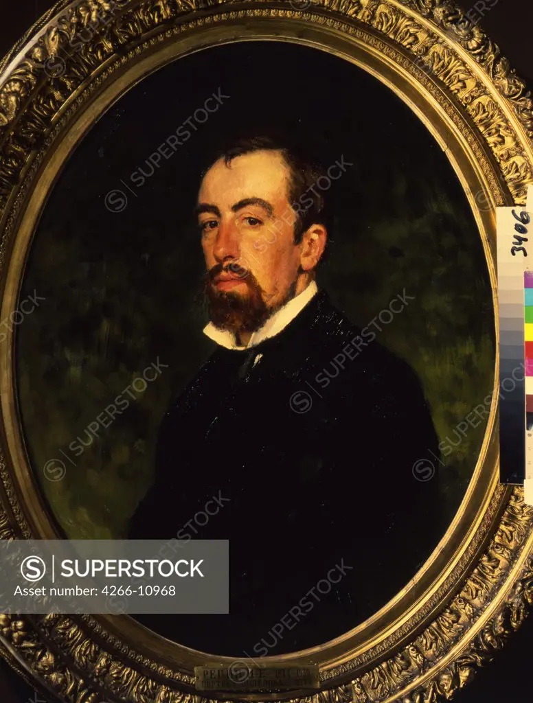 Portrait of Vasili Polenov by Ilya Yefimovich Repin, oil on canvas, 1877, 1844-1930, Russia, Moscow, State Tretyakov Gallery, 80x65