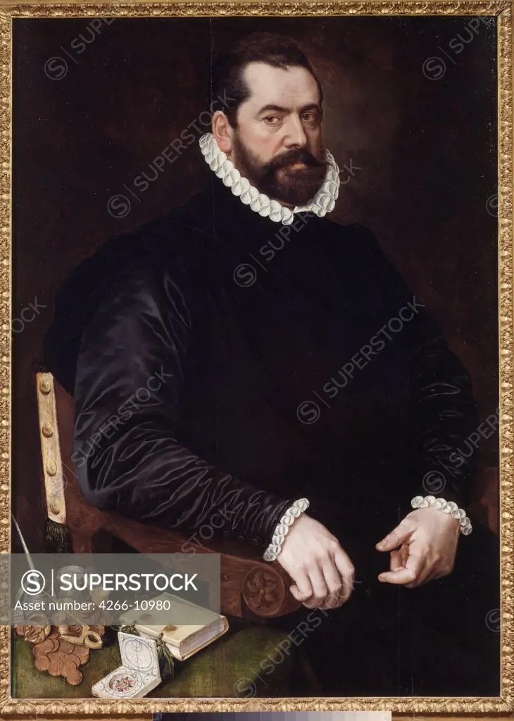 Portrait of noble man by Adriaen Tomasz Key, oil on wood, 1573, 1544-1589, Russia, Moscow, State Pushkin Museum of Fine Arts, 101, 5x72, 5