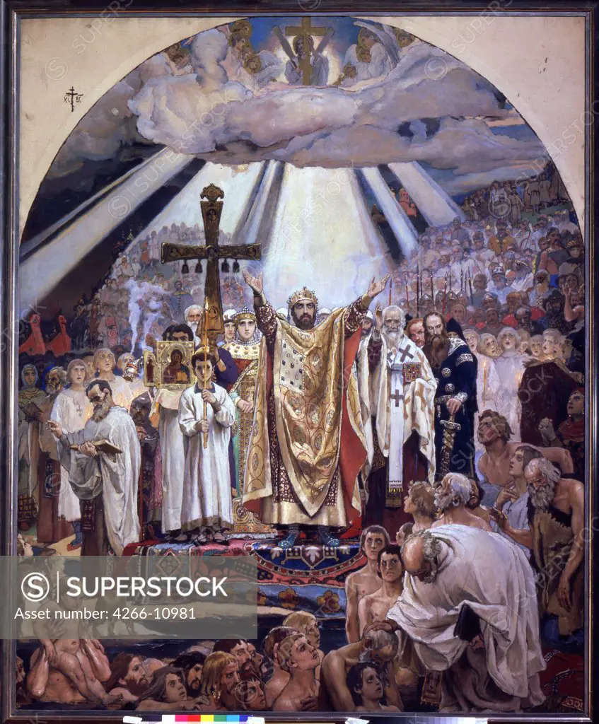 St Vladimir by Viktor Mikhaylovich Vasnetsov, oil on canvas, 1885-1896, 1848-1926, Russia, Moscow, State Tretyakov Gallery, 214x178