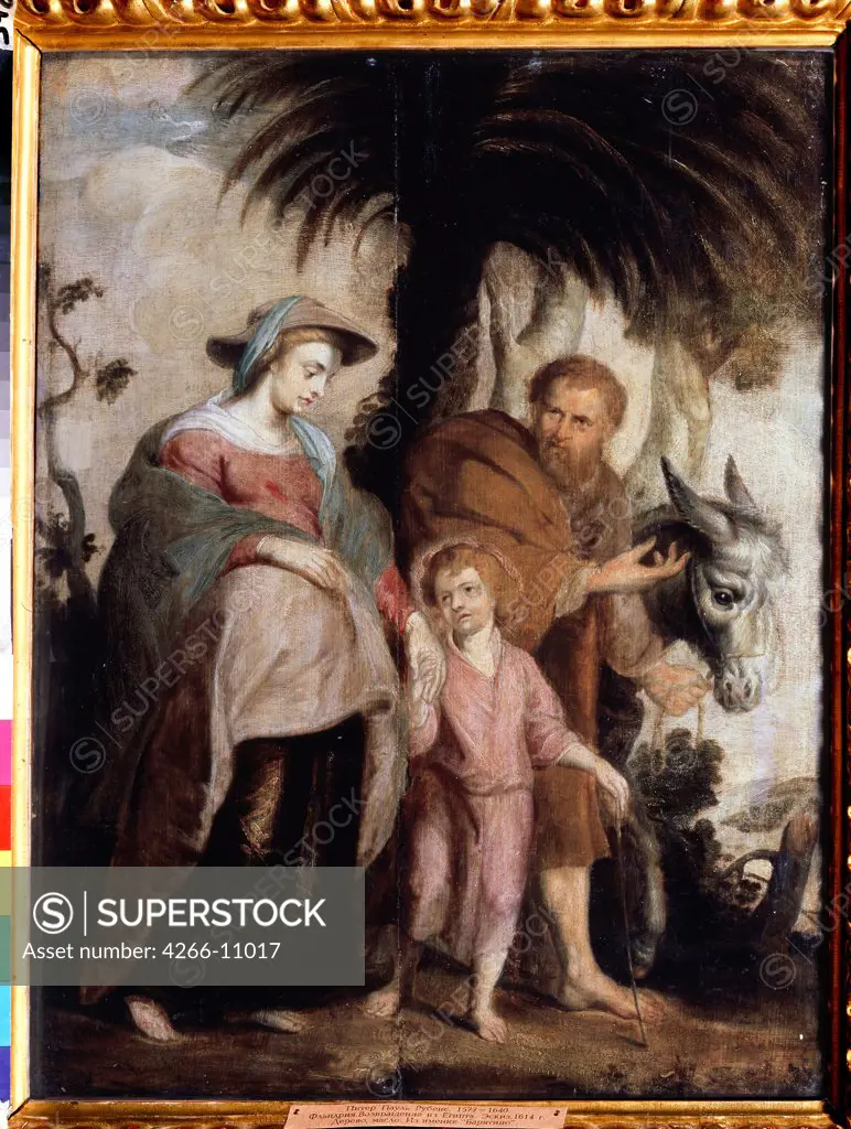 Holy Family by Pieter Paul Rubens, oil on wood, 1614, 1577-1640, Russia, Kaluga, Regional Art Museum, 69x49