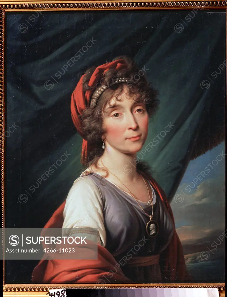 Portrait of Catherine-Caroline Dolgorukova by Giovanni Battista Damon Ortolani, oil on canvas, 1804, 1750-after 1810, Russia, Moscow, State Tropinin Museum, 68x54, 5