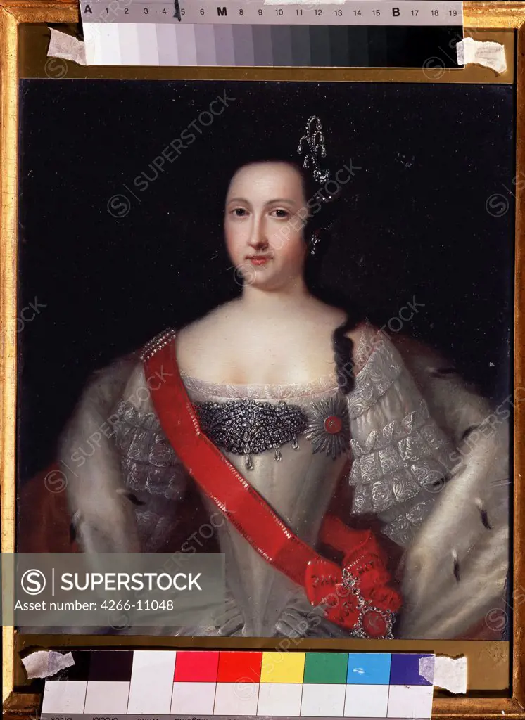 Portrait of Anna Leopoldovna by Louis Caravaque, oil on wood, after 1733, 1684-1754, Russia, Moscow, State V. Tropinin-Museum, 30, 5x26, 3