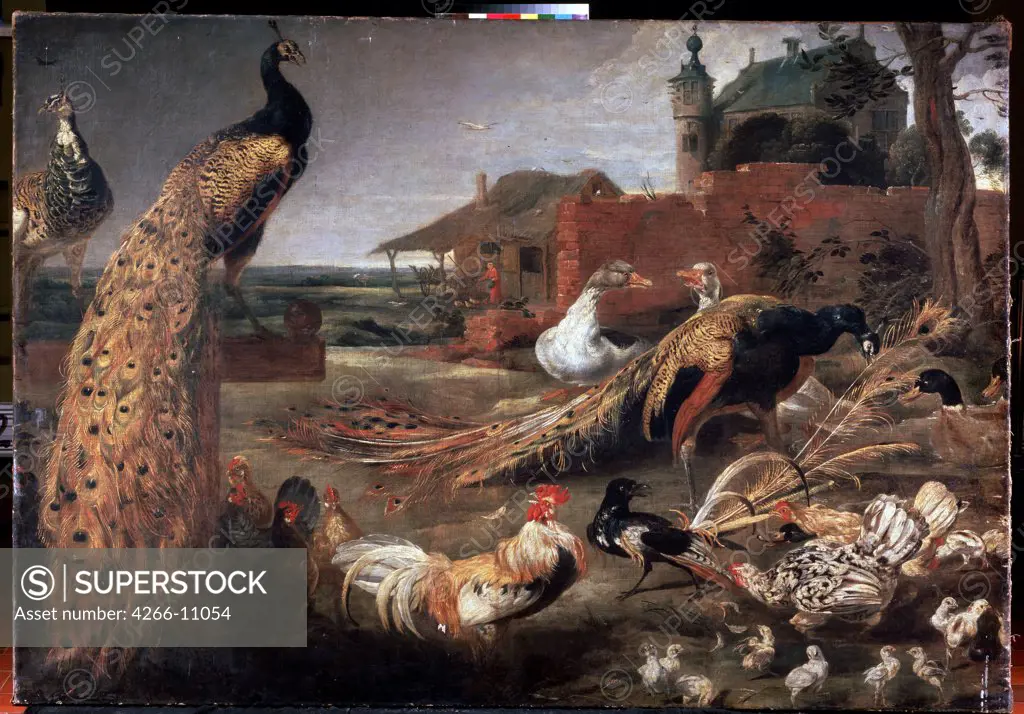 Birds by Pauwel de Vos, oil on canvas, 1596-1678, Russia, Moscow, State A. Pushkin Museum of Fine Arts, 157x227