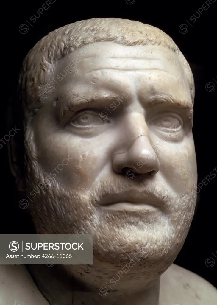 Balbinus, Art of Ancient Rome, Classical sculpture, Marble, 3rd century AD , Russia, St. Petersburg, State Hermitage, H 72, 5