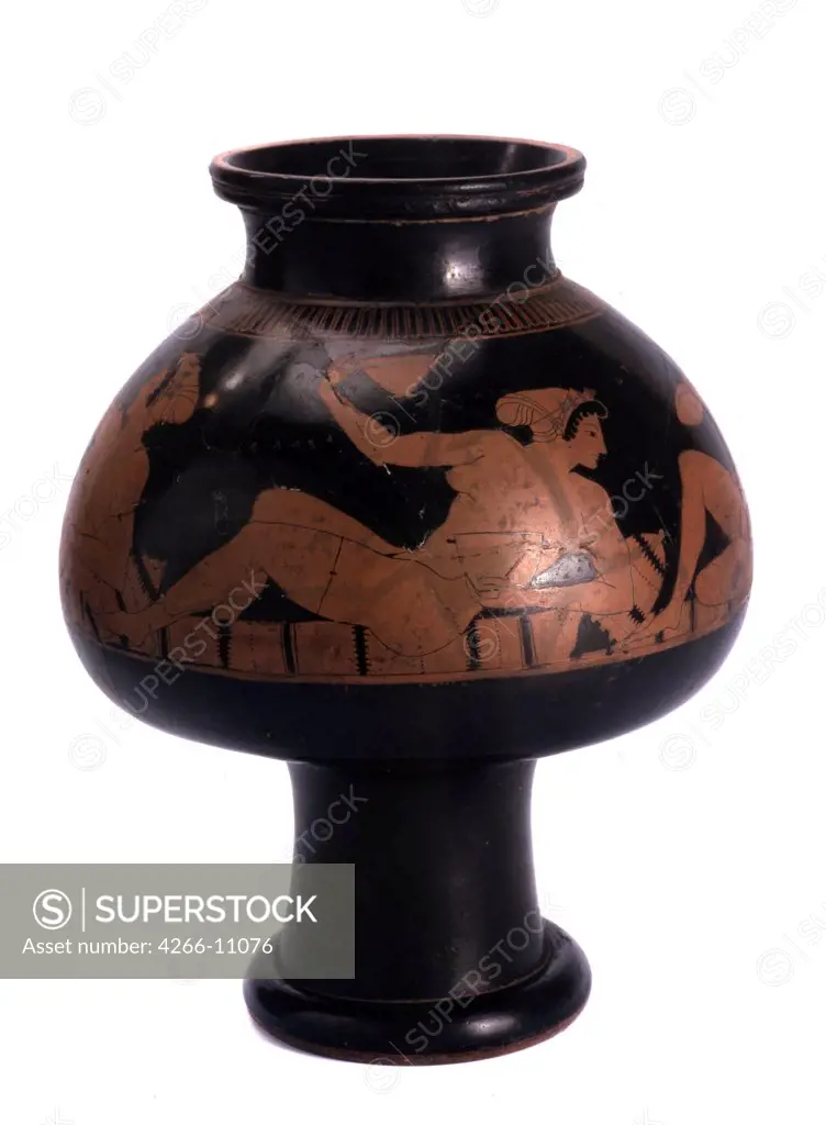 Euphronios, Attic vase painter, Clay, circa 505-500 BC, circa 510-490 BC, Russia, St. Petersburg, State Hermitage, H 35, 5
