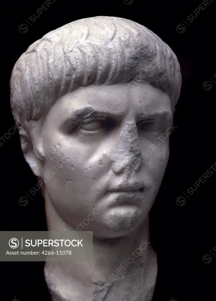 Nero, Art of Ancient Rome, Classical sculpture, Marble , circa 1st century AD, Russia, St. Petersburg, State Hermitage, H 39