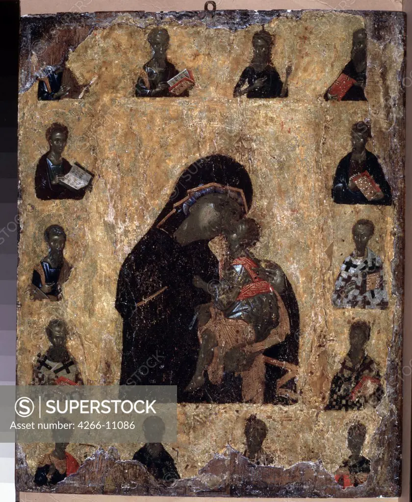 Byzantine icon, egg tempera on wood , 14th century, Russia, St. Petersburg, State Hermitage, 33, 1x26, 8
