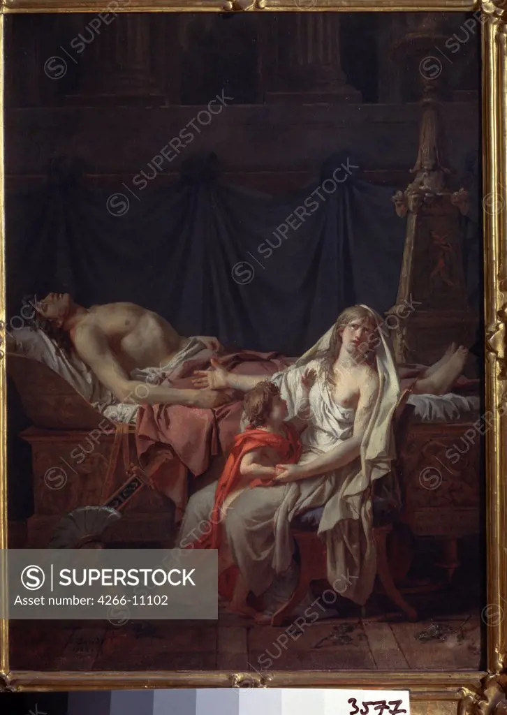 Andromache by Jacques Louis David, oil on canvas, 1783, 1748-1825, Russia, Moscow, State A. Pushkin Museum of Fine Arts, 58x43