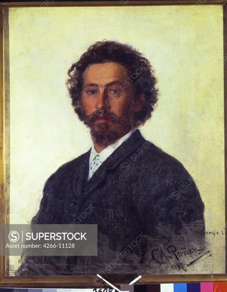 Self-portrait by Ilya Yefimovich Repin, oil on canvas, 1887, 1844-1930, Russia, Moscow , State Tretyakov Gallery, 75x62, 2