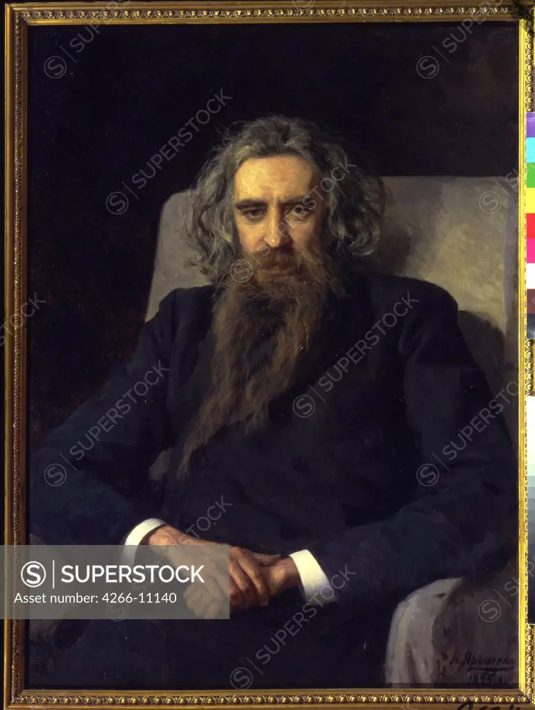 Portrait by Vladimir Solovyov by Nikolai Alexandrovich Yaroshenko, oil on canvas, 1895, 1846-1898, Russia, Moscow , State Tretyakov Gallery, 106x79