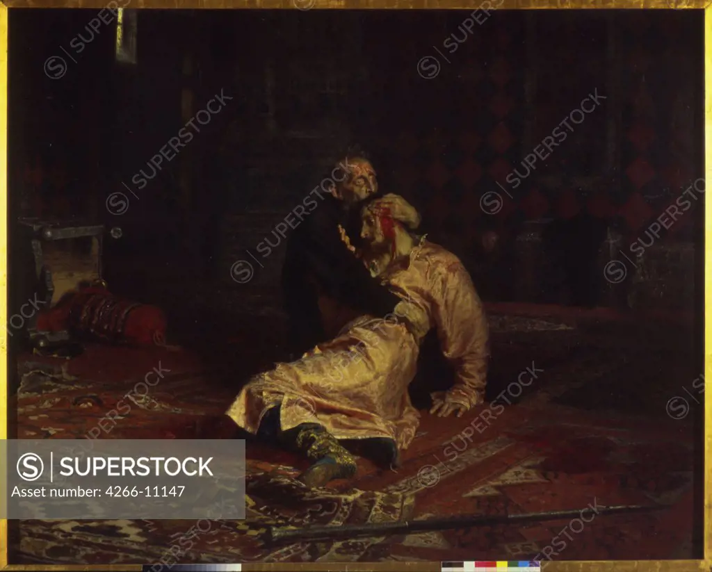 Ivan IV the Terrible by Ilya Yefimovich Repin, Oil on canvas, 1885, 1844-1930, Russia, Moscow, State Tretyakov Gallery, 199, 5x254