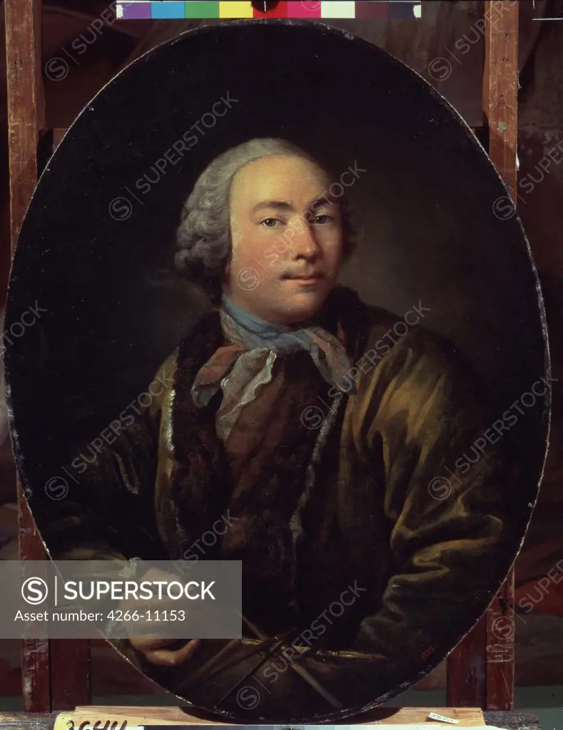 Self-portrait by Ivan Petrovich Argunov, Oil on canvas, 1729-1802, Russia, Moscow, State Tretyakov Gallery, 58, 7x47, 4