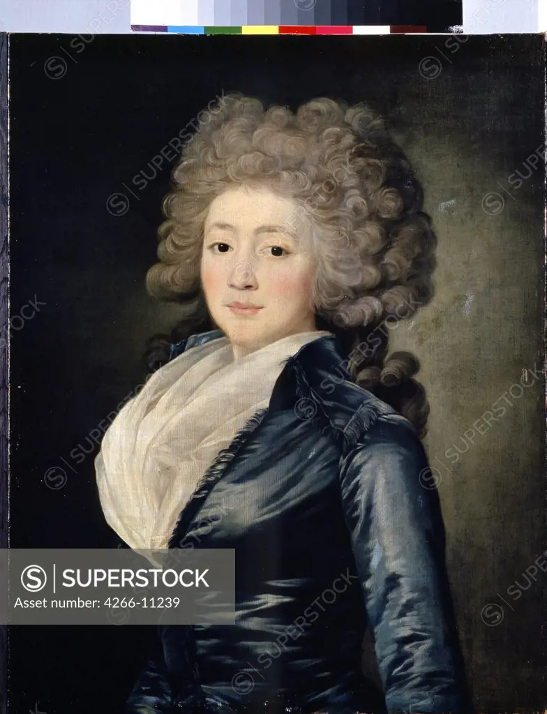 Portrait of Olga Zherebtsova by Jean Louis Voille, oil on canvas , 1744-after 1803, 18th century, Russia, St Petersburg, State Hermitage, 73, 5x58