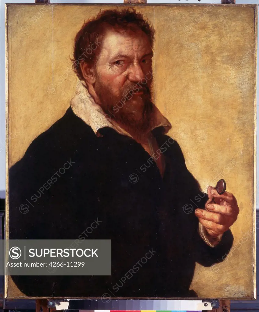 Self-portrait by Lambert Lombard, oil on wood , 1566, 1505-1566, Russia, St. Petersburg , State Hermitage, 76, 5x64, 5