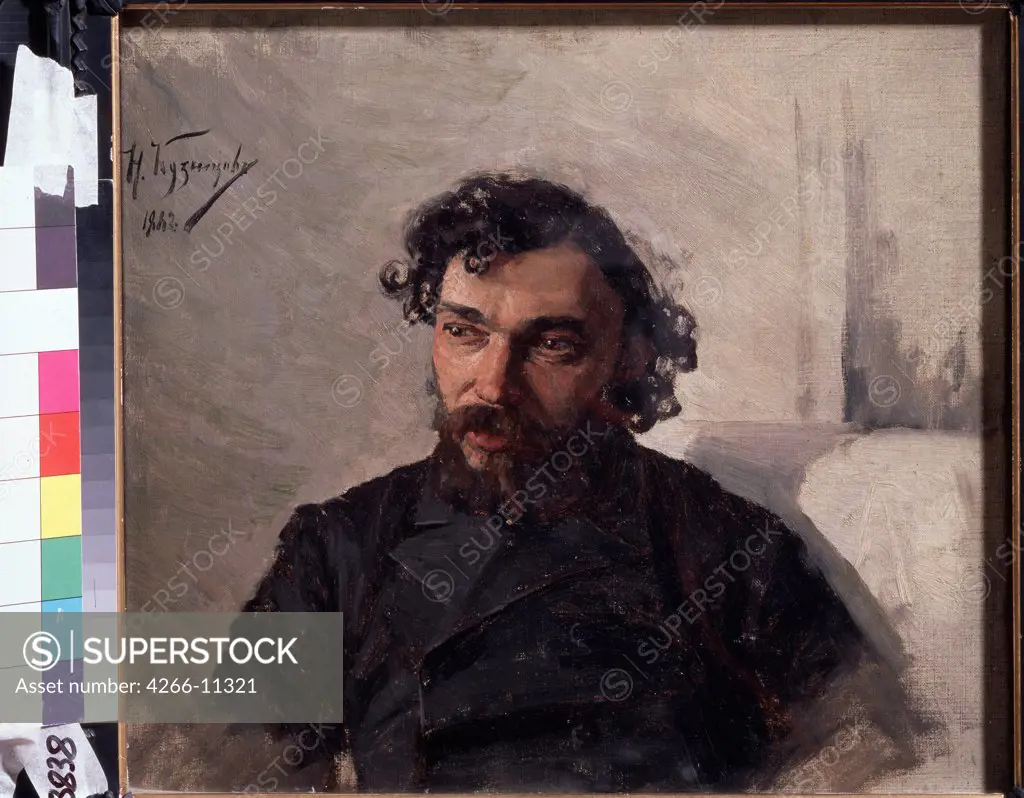 Portrait of Ivan Pokhitonov by Ivan Pochitonov, 1882, Russia, Moscow , State Tretyakov Gallery, 30, 2x32, 7