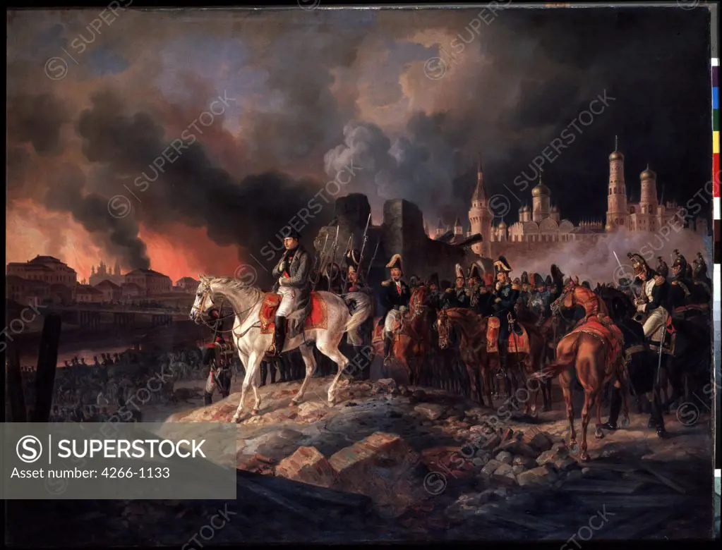 Napoleonic Wars by Adam Albrecht, Oil on canvas, 1840, 1786-1862, Russia, Moscow, State United Museum Centre in the Kremlin, 97x128, 5