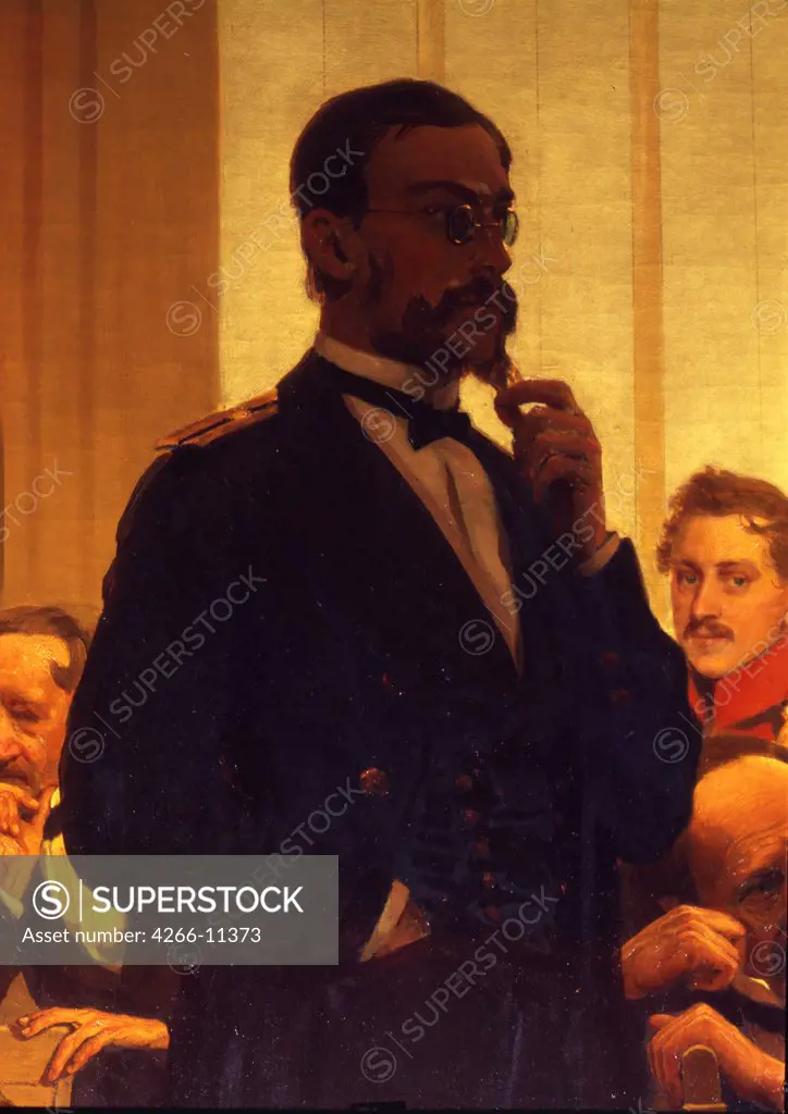 Portrait of Rimsky-Korsakov by Ilya Yefimovich Repin, oil on canvas, 1872, 1844-1930, Russia, Moscow , State Conservatory