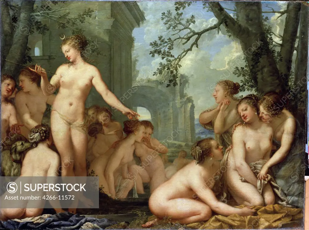 Large group of naked woman by Pietro Liberi, oil on canvas, 1614-1687, Russia, St. Petersburg, State Hermitage, 207x273