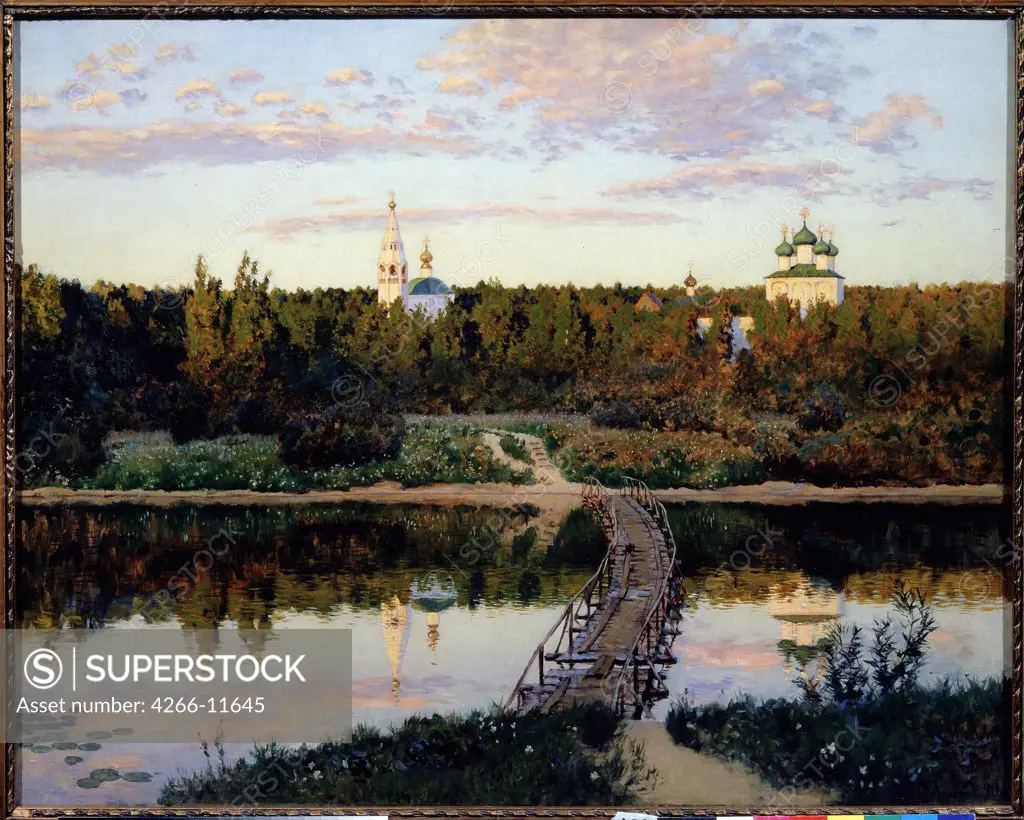 Church by river, State Tretyakov Gallery, Moscow 87, 5x108