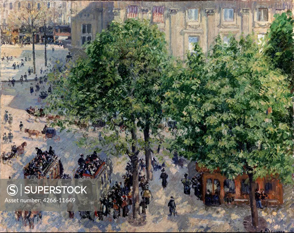 Town scene by Camille Pissarro, oil on canvas, 1898 , 1830-1903, Russia, St. Petersburg , State Hermitage, 65, 5x81, 5