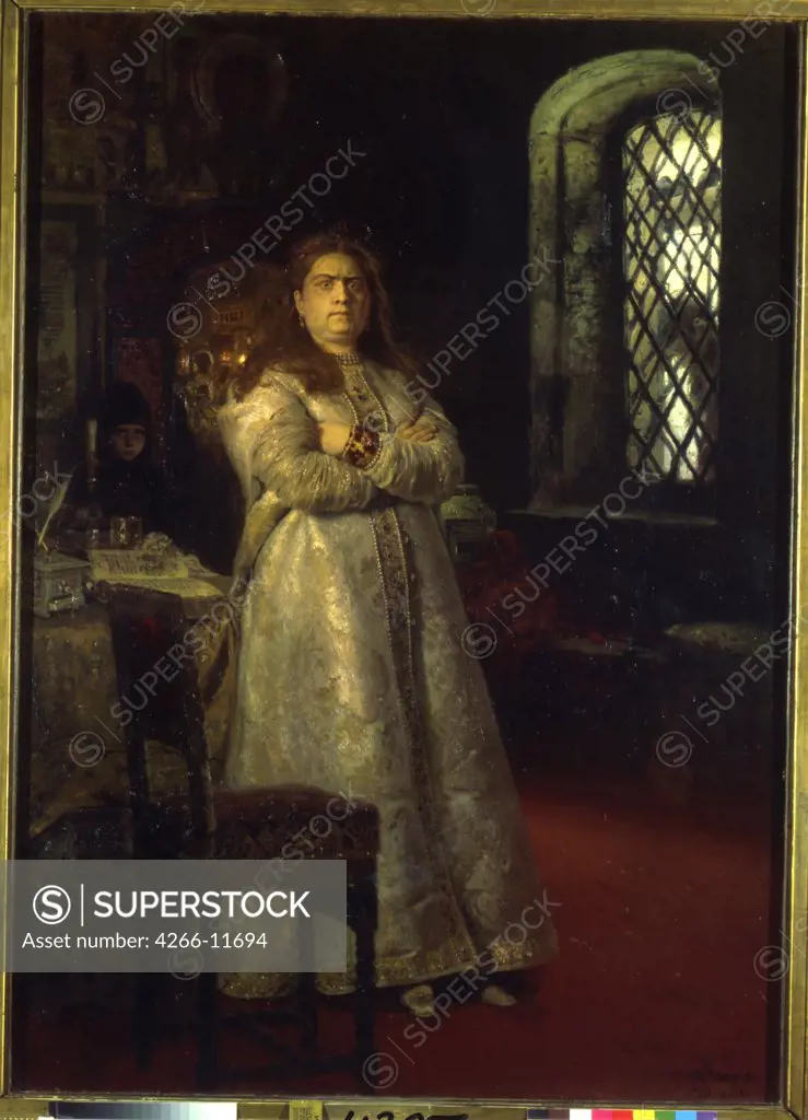 Portrait of tsarevna Sophia Alexeevna Giclee by Ilya Yefimovich Repin, oil on canvas, 1879, 1844-1930, Russia, Moscow, State Tretyakov Gallery, 201, 8x145,