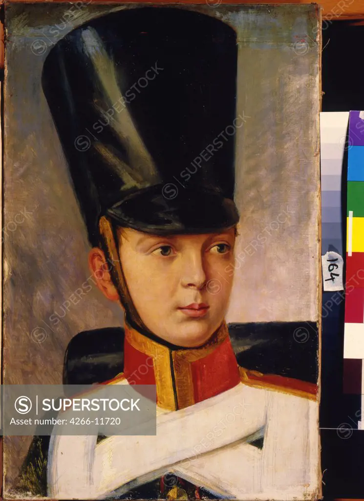Portrait of Emperor Alexander II by Alexander Ivanovich Sauerweid, oil on canvas , 1830, 1783-1844, Russia, Saratov , State A. Radishchev Art Museum, 56x36