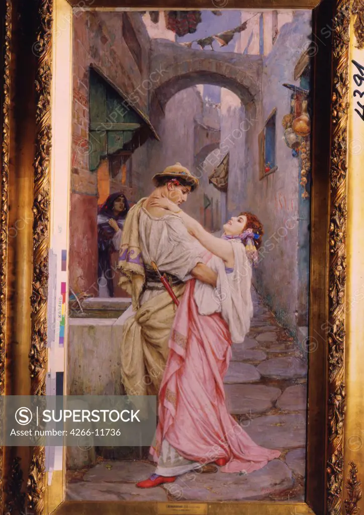 Emperor Claudius with Messalina by anonymous painter, painting, Russia, Kazan, State Art Museum of Republic Tatarstan, 178x90