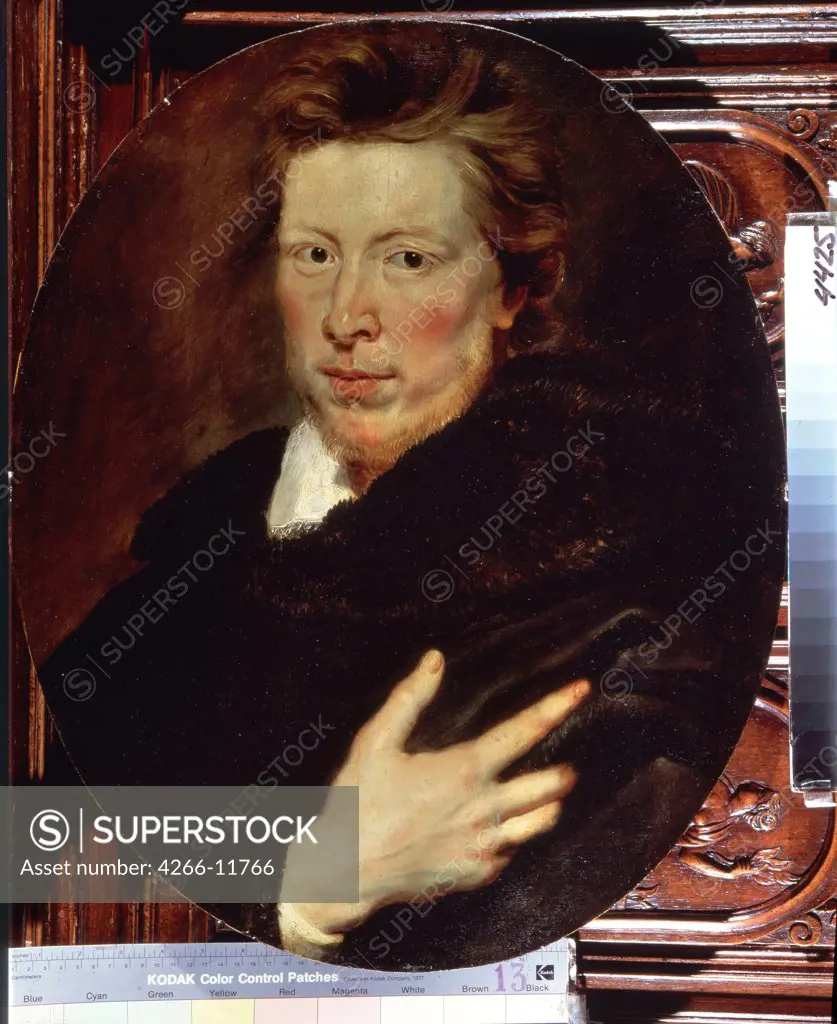 Portrait of George Gaidge by Pieter Paul Rubens, oil on wood , circa 1616-1617, 1577-1640, Russia, St. Petersburg, State Hermitage, 60x49, 4