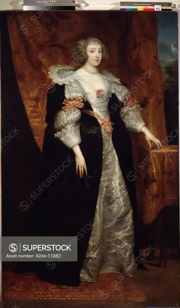 Portrait of young woman by Sir Anthonis van Dyck, oil on canvas, 1599-1641, Russia, Moscow, State Museum Arkhangelskoye Estate, 205x120