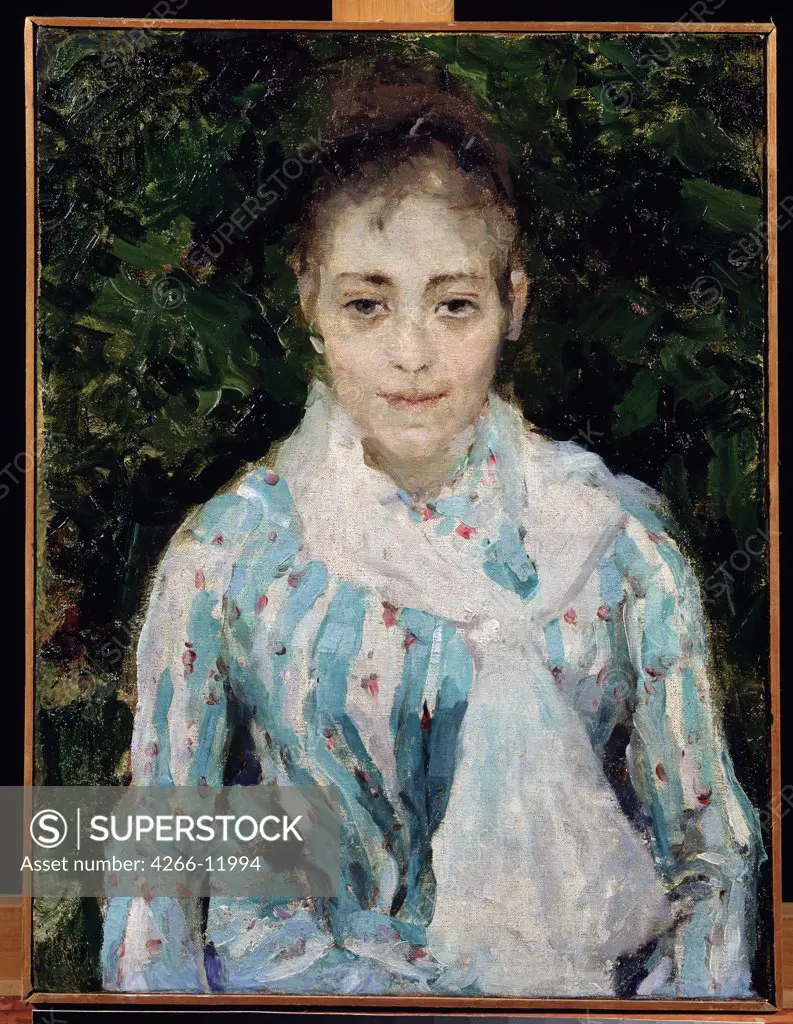 Portrait of Maria Yakuntchikova-Weber by Konstantin Alexeyevich Korovin, oil on cardboard, 1888, 1861-1939, Russia, Khabarovsk, Far Eastern Art Museum, 47x36, 5