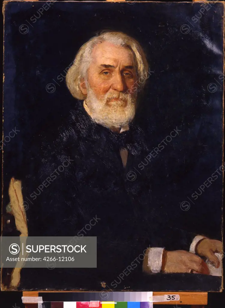 Portrait of Ivan Turgenev by Ilya Yefimovich Repin, oil on canvas , 1879, 1844-1930, Ukraine, Sevastopol, M. Kroshitsky Art Museum, 89x68