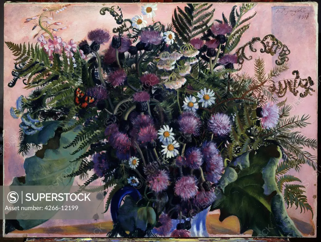 Flowers by unknown artist, Russia, Arkhangelsk, Regional Art Museum, 53, 3x71, 5