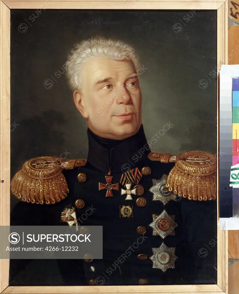 Adam Johann Ritter von Krusenstern by Jakov Fyodorovich Grevisirsky, Oil on canvas, 1850s, 1820-1891, Russia, St. Petersburg, State Central Navy Museum, 70x54