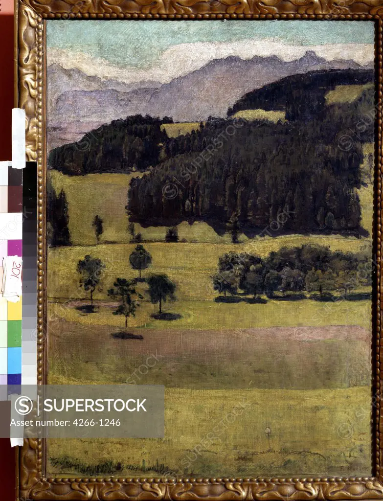 Landscape by Ferdinand Hodler, oil on canvas, 1898, 1853-1918, Russia, Moscow, State A. Pushkin Museum of Fine Arts, 69x49