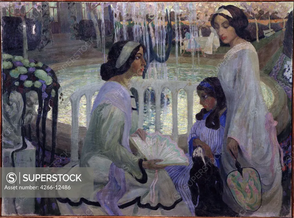 Artemov, Georgi Kallistratovich (1892-1965) Regional Art Museum, Rostov on Don 1910s 100x147 Oil on canvas Art Nouveau Russia 