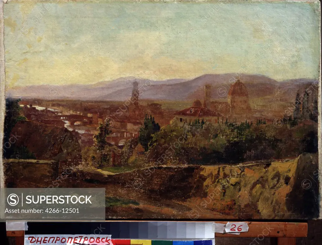 Landscape by Nikolai Nikolayevich Ge, Oil on canvas, 1864, 1831-1894, Ukraine, Dnepropetrovsk, State Art Museum, 42x60