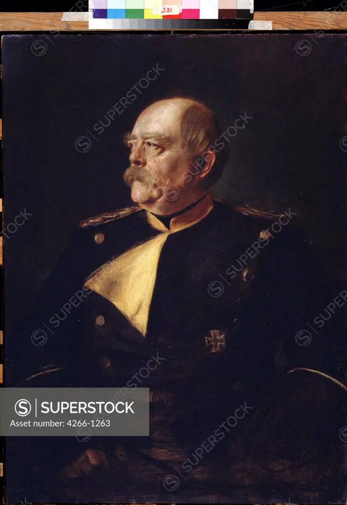 Portrait of Otto von Bismarck by Franz von Lenbach, oil on canvas, 1836-1904, Russia, Moscow, State A. Pushkin Museum of Fine Arts, 102, 5x76