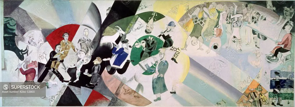 Chagall, Marc (1887-1985) State Tretyakov Gallery, Moscow 1920 283x790 Gouache and Tempera on canvas 