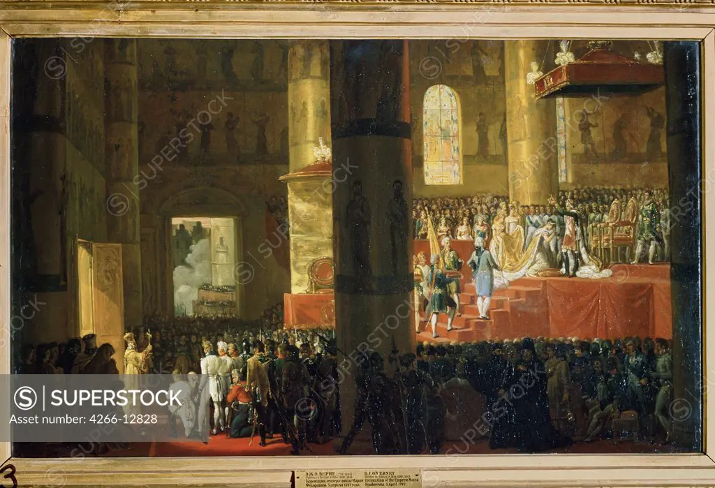 Coronation, by Horace Vernet, oil on canvas, 19th century, 1789-1863, Russia, St. Petersburg , State Russian Museum, 60x95