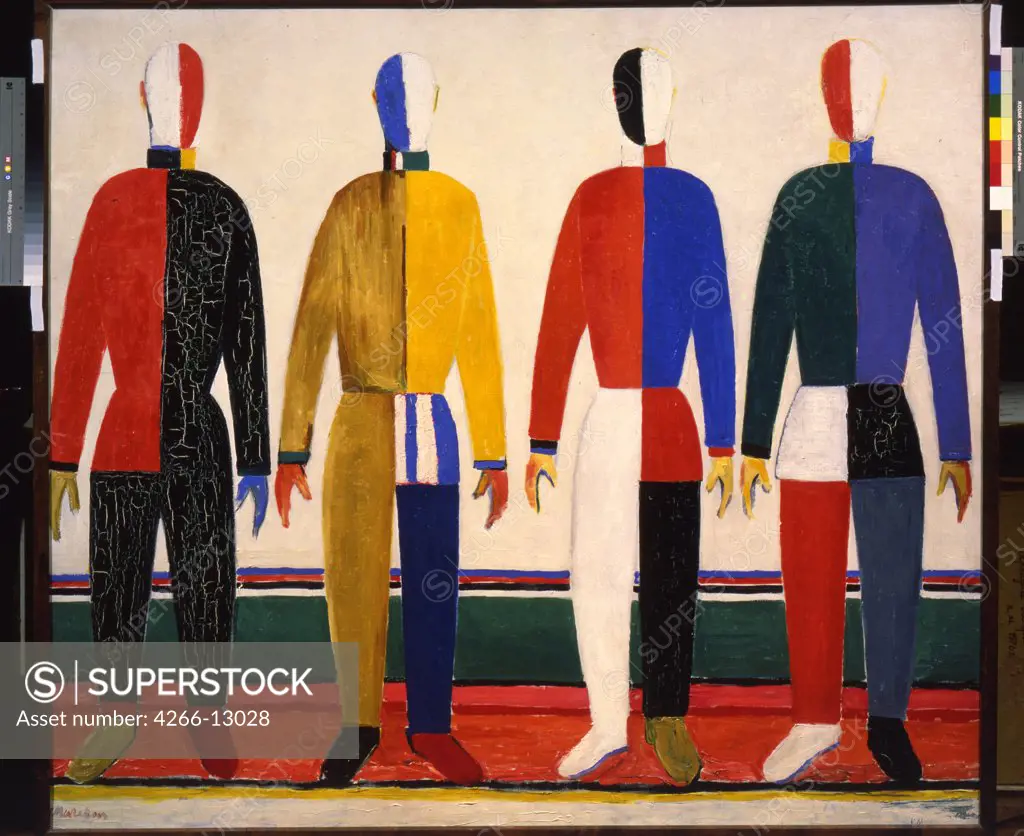 Abstract silhouettes by Kasimir Severinovich Malevich, oil on canvas, 1928-1932, 1878-1935, Russia, St Petersburg, State Russian Museum, 142x164