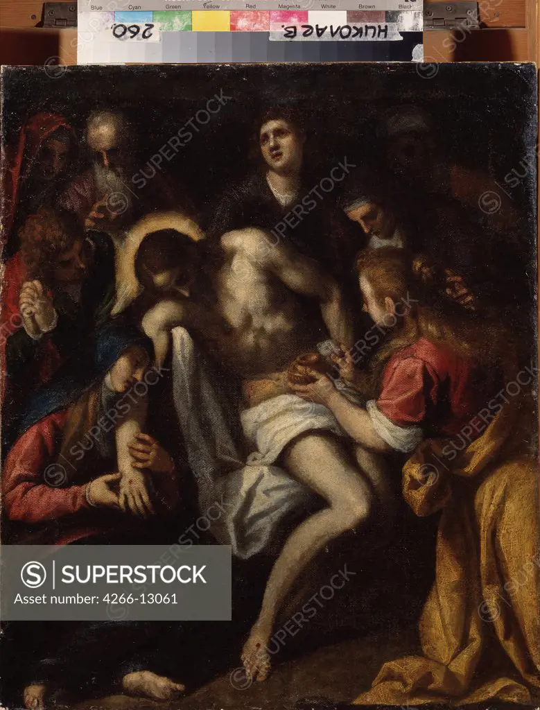 Descent from cross by Leandro Bassano, oil on canvas, 1557-1622 , Russia, Mykolaiv , Regional W. Wereshchagin Art Museum, 65x55