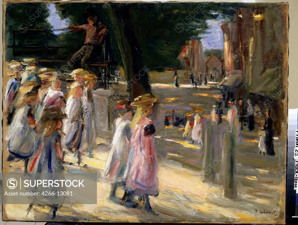 Schoolyard by Max Liebermann, oil on canvas, 1847-1935, Russia, Moscow , State A. Pushkin Museum of Fine Arts, 71x91