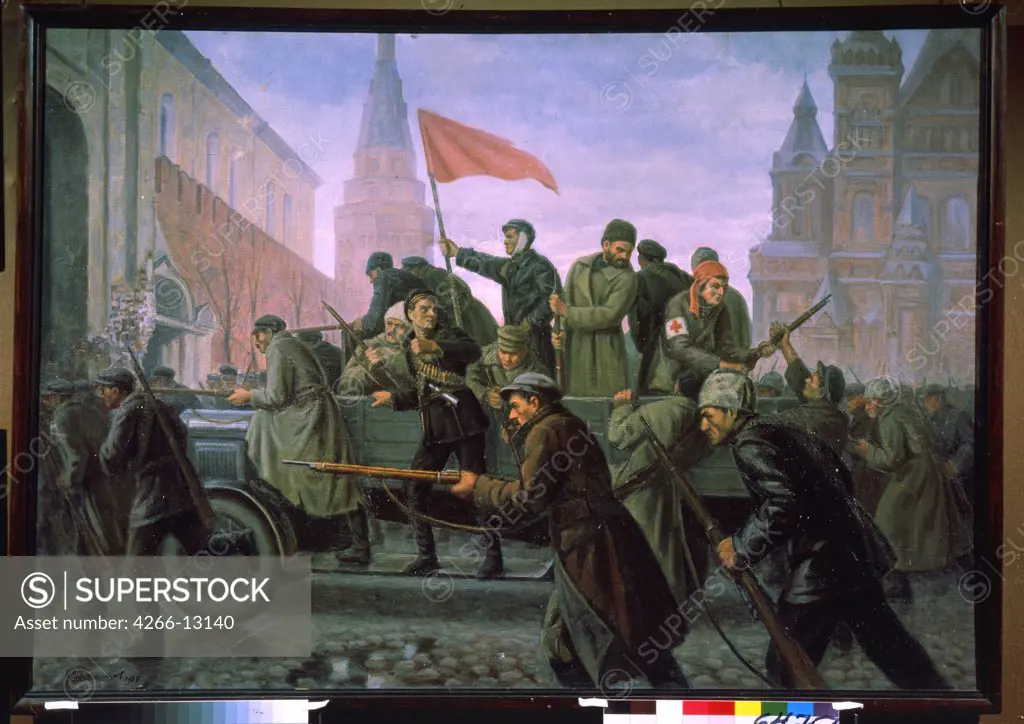 October Revolution by Konstantin Ivanovich Maximov, Oil on canvas, 1937, 1893- after 1938, Russia, Moscow, State History Museum