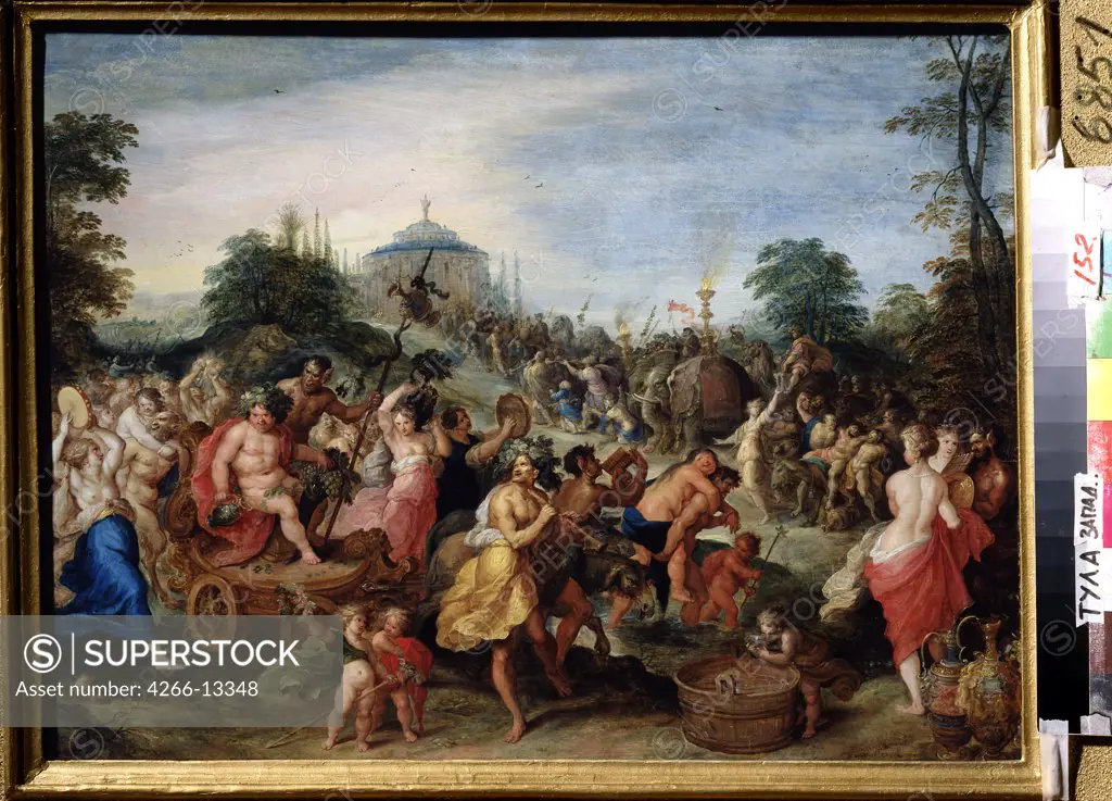 Bacchanalia by Frans Francken the Younger, oil on wood, 1581-1642, Russia, Tula, State Art Museum, 50x65