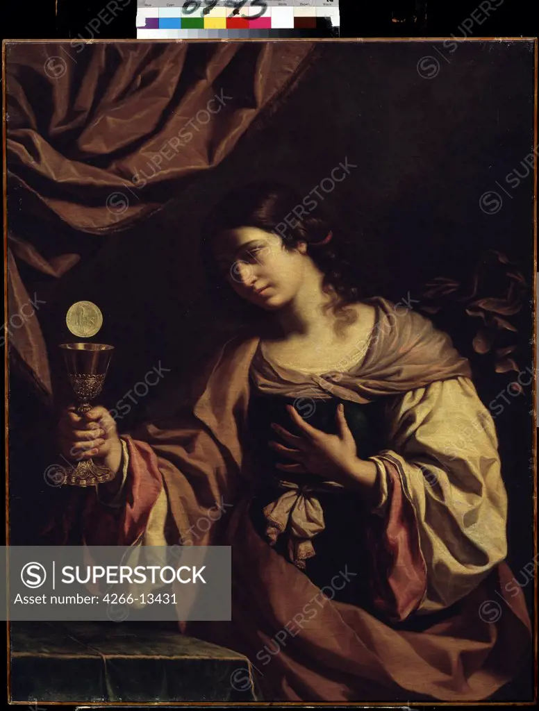 Allegory of the Faith by Guercino, oil on canvas, 1630s, 1591-1666, Russia, Moscow, State A. Pushkin Museum of Fine Arts, 117x92