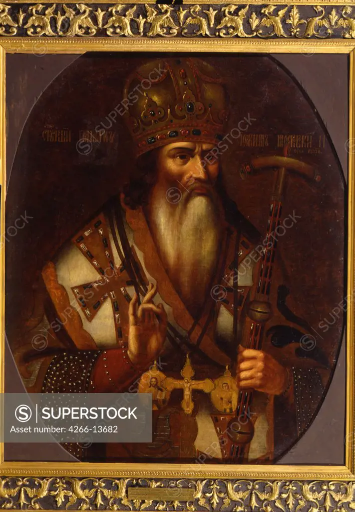 Patriarch Joachim by Russian master, oil on canvas, 17th century, 17th century, Russia, Lugansk, Regional Art Museum, 99x73, 5