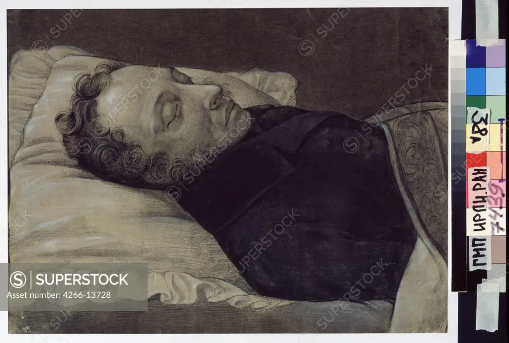 Alexander Pushkin on deathbed, Russia, Moscow, Russian State Archive of Literature and Art