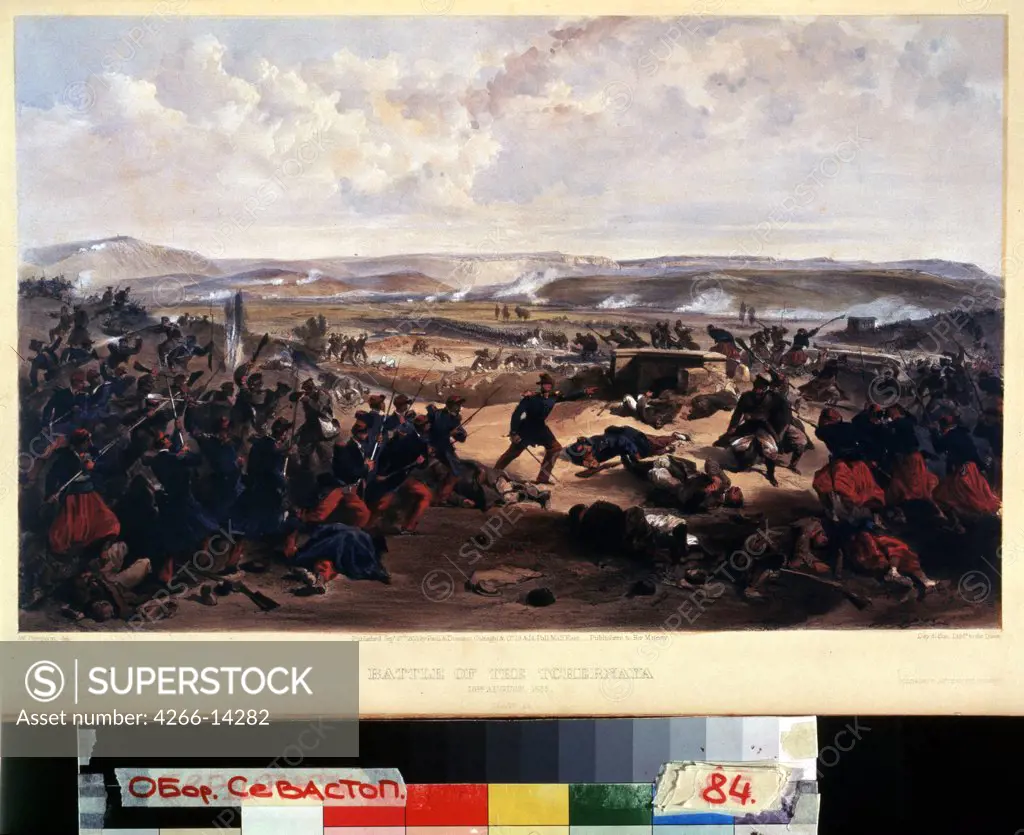 Defence of Sevastopol by William Simpson, watercolor on paper, 1854-1855, 1832-1898, Russia, Sevastopol, State Museum of the Defence of Sevastopol
